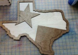 Texas Star and Stripes Laser Engrave