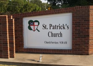 St. Patrick's Church Sign