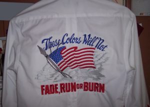 American Flag Shirt Embriodery