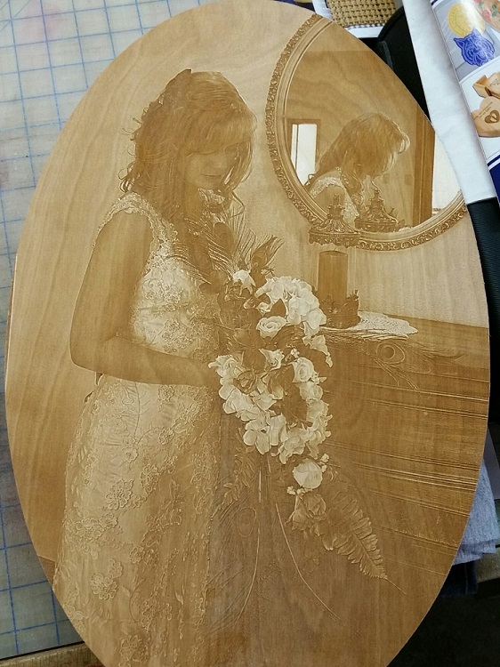 Wedding Photo Laser Engrave