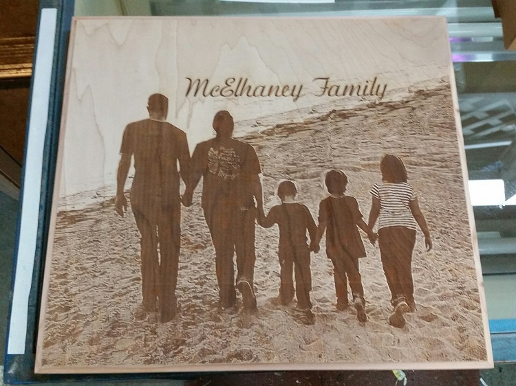 Family Photo Laser Engrave