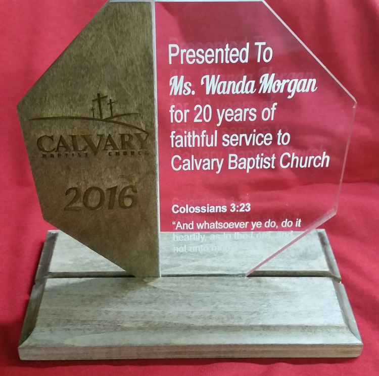 Award Laser Engrave